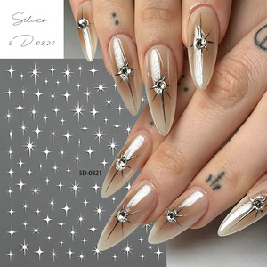 Autocollants pour ongles en tweed gaufré à carreaux, décorations auto-adhésives texturées pour femmes de bureau, vente en gros - Product Image 5