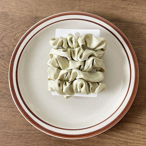 Chất Lượng Cao Đàn Hồi Satin Tóc Scrunchies Thiết Lập Màu Rắn Hàn Quốc & Mỹ Phong Cách Biểu Tượng Tùy Chỉnh Kích Thước Nhỏ Tóc Ban Nhạc Scrunchies - Product Image 5