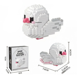Ensemble de blocs de construction <span class=keywords><strong>en</strong></span> micro-particules pour oiseaux (perruches, calopsittes, perroquets, ara) et animaux, modèle de petites briques, <span class=keywords><strong>puzzle</strong></span>, jouet éducatif pour enfant - Product Image 5