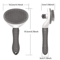 Peigne démêlant pour chiens et chats à un bouton, brosse de toilettage pour animaux de compagnie, nettoyage et brossage des poils, pas cher