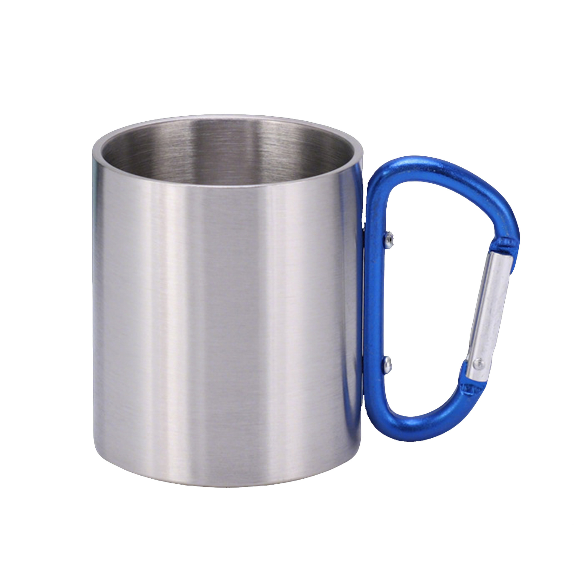 Blue climbing carabiner