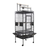 Vente en gros de grande cage de luxe pour perroquet et villa cage d'élevage en fil de fer avec rouleau de treillis métallique soudé boîte emballée des fabricants
