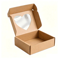 Boîte à bibelots en papier kraft avec couvercle découpé, logo personnalisé, couleurs et formes sur mesure