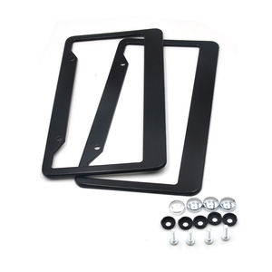 Marco de Matrícula de Aleación de Aluminio Negro, Distancia entre Orificios de 175 mm, Estilo de Abrazadera, Uso General para Automóviles - Product Image 4