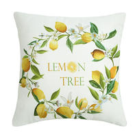 Innermor Simple moderne lettre motif taie d'oreiller frais citron Design imprimé petit citron frais housse de coussin