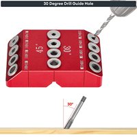 Guide de perçage pour trous à 30, 45 et 90 degrés, 4 tailles, pour trous angulaires et droits, perceuse portable pour garde-corps de terrasse, vis à bois