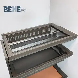 Nouveau produit Bene Design exclusif Doble étagère à chaussures en métal aluminium écologique pour le stockage de garde-robe