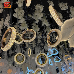 SMOOTH Luxury <b>Wedding</b> <b>Ceiling</b> <b>Decoration</b> Round Ring <b>Wedding</b> light For <b>Wedding</b> Festival Stage Hotel <b>Ceiling</b> <b>Decoration</b> - Product Image 3