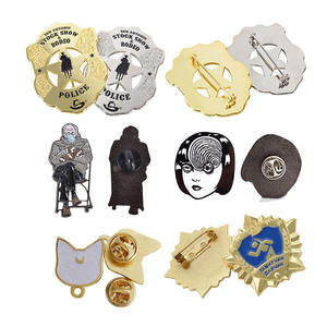 批发3D镀散装廉价金属软珐琅金牌翻领别针标志空心自定义类型别针徽章最好的纪念品选择 - Product Image 5