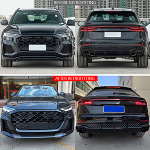 Nouveaux pare-chocs avant/arrière Q8RS améliorés 2019-2025 avec découpes pour feux antibrouillard, kit de luxe sportif à fixation par boulons pour Audi Q8 - Product Image 2