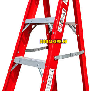 3-12 escalones 0,9-3,<span class=keywords><strong>6</strong></span> <span class=keywords><strong>metros</strong></span> A-Frame Escaleras <span class=keywords><strong>de</strong></span> <span class=keywords><strong>escalera</strong></span> plegables <span class=keywords><strong>de</strong></span> fibra <span class=keywords><strong>de</strong></span> vidrio - Product Image 3