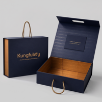 Boîte cadeau rigide de luxe sur mesure, directement de l'usine, avec fermeture magnétique et poignée en corde pour vêtements, montres, parfums, cosmétiques