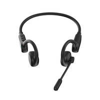 Écouteurs sans fil à prix d'usine avec microphone externe, casque téléphonique supra-auriculaire à conduction osseuse avec micro