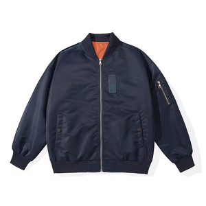 Giacca Antivento <span class=keywords><strong>in</strong></span> Stile Retrò Americano <span class=keywords><strong>di</strong></span> Tendenza con Colletto alla Coreana, Uniforme da Baseball Casual Ampia - Product Image 3