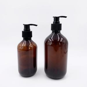 Botella de Plástico Esmerilado Ámbar de Lujo Personalizada con Bomba Dosificadora, 100ml 200ml 300ml 400ml 500ml, Botellas para Champú - Product Image 4