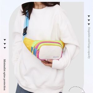 Sac à bandoulière à lettres portable à blocage coloré pour femmes à la mode avec fermeture à glissière Logo personnalisable - Product Image 4