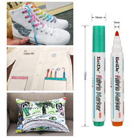 Marqueur textile à pointe fine, sans danger pour les enfants et non toxique, lavable, pour toile, sacs, t-shirts, baskets