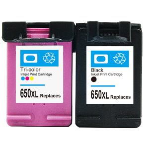Hicor兼容650xl 650 Xl补充墨盒彩色和黑色喷墨650墨盒，适用于桌面喷墨1115 2136 3636