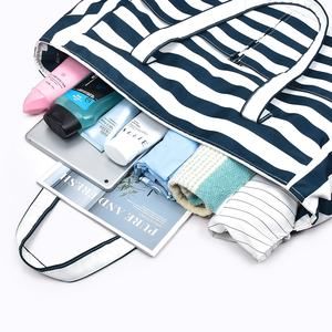 Bolsa de Playa Rectangular Grande Personalizada al por Mayor, Bolsa de Lona, Sac à Main Femme, Bolsa de Fin de Semana, Impermeable, de Marca, Lista para Enviar - Product Image 4