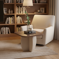 Vente en gros personnalisable en bois massif moderne maison salon thé et table basse pas cher gris pour immeuble de bureaux