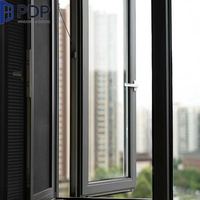 Ventanas abatibles de aluminio de seguridad de alta calidad Puente roto Ventanas exteriores Puertas Material de marco de acero inoxidable