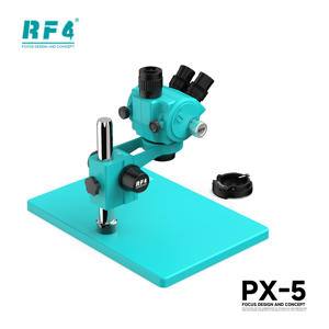 กล้องจุลทรรศน์สเตอริโอแบบสามตา RF4 PX-5 กำลังขยาย 7X-50X สำหรับซ่อมแผงวงจรโทรศัพท์มือ<span class=keywords><strong>ถือ</strong></span> ตรวจสอบการบัดกรี พร้อมพอร์ตเชื่อมต่อกล้อง - Product Image 5