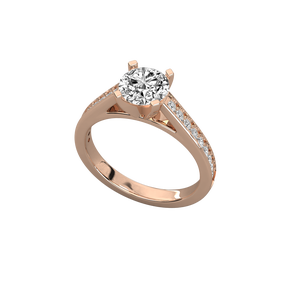 แหวนเพชรแท้ 1 กะรัต เพชรเจียระไนแบบบริลเลียนท์ ผลิตในห้องปฏิบัติการ ได้รับการรับรองจาก IGI ระดับความสะอาด VVS1 ตัวเรือนเงินแท้ 925 ชุบทอง 14K แหวนแต่งงาน - Product Image 1