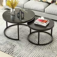 Table basse ronde moderne de luxe haut de gamme pour salon