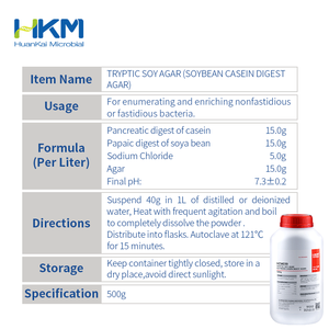Gélose soja <span class=keywords><strong>tryptique</strong></span> Milieux de culture TSA pour <span class=keywords><strong>la</strong></span> croissance et le dénombrement microbiens (CASO Agar, Casein Soya Bean Digest Agar) - Product Image 5