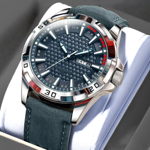 Reloj de Cuarzo para Hombre, Estilo Ejecutivo, Correa de Cuero Clásica, Reloj de Alta Gama y Moda - Product Image 1