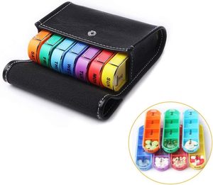 Organizador de Pastillas de Viaje con Logotipo Personalizado, 28 Compartimentos, Estuche para Medicamentos Semanal de 7 Días, Bolsa de Cuero PU para Pastillas AM PM Noche - Product Image 6