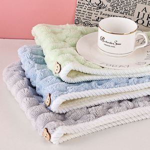 Serviette double couleur épaississante Turban pour filles à séchage rapide avec bouton réglable pour femmes cheveux humides <span class=keywords><strong>anti</strong></span>-frisottis - Product Image 3