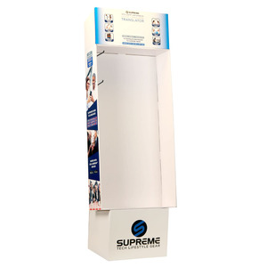 Custom DIY Free Standing Cardboard <strong>Display</strong> <strong>Stand</strong> Square Flat Pack with Hanging <strong>Pegs</strong> <strong>Rotating</strong> Feature for Jewelry <strong>Display</strong> - Product Image 6