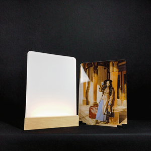 6x8 <span class=keywords><strong>inch</strong></span> màu sắc ấm áp LED handmade thân thiện với môi sáng tạo thăng hoa ánh sáng ban đêm khoảng trống khung ảnh với Gỗ Đứng - Product Image 3