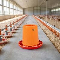 Ensemble mangeoire et abreuvoir pour poulailler, équipement avicole en plastique et métal, vente en gros