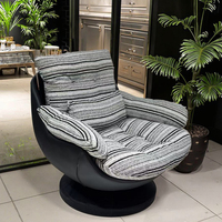 Canapé inclinable simple Chaise berçante Meubles de salon Bras de chaise Chaise longue de loisirs Chaises de salon ottoman avec pouf