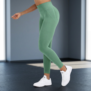 Leggings de yoga et de fitness pour femmes, super doux, en denim double brossé, coton, fibre de bambou, extensibles, séchage rapide, taille haute, effet fesses de pêche - Product Image 3