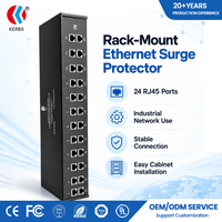 Parafoudre CAT6 PoE-48V Protection contre la foudre Performance stable CE RoHS IEC 61643-31 Imax 5kA 100/1000M 24 ports de données