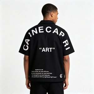 Felpa Vintage <span class=keywords><strong>oversize</strong></span> da uomo con Zip personalizzata da fabbrica a manica corta squadrata da lavoro per <span class=keywords><strong>Polo</strong></span> con motivo stampato traspirante - Product Image 2