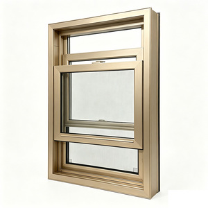Fenêtre à double battant en PVC de style américain, coulissante verticalement, à bascule, pour la décoration de maisons résidentielles - Product Image 5