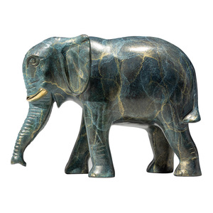 Copper Art Workshop Brass <b>Elephant</b> Ornament Antique Weathering Feng Shui Desk Decor Office Living Room Decoration - Product Image 1