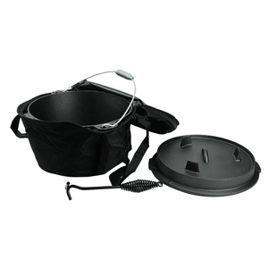 <span class=keywords><strong>Cocotte</strong></span> <span class=keywords><strong>en</strong></span> <span class=keywords><strong>fonte</strong></span> ronde antiadhésive de 8,5 QT pour l'extérieur, robuste, avec couvercle, compatible four, gaz et induction - Product Image 3