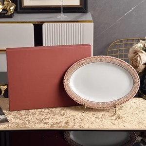 Wholesale Hotel Porcelaine Lobster Oval Plates Used in Restaurant,ceramic Restaurant Bbq Fish Plate - Product Image 4
