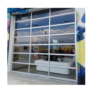 Portes <span class=keywords><strong>de</strong></span> <span class=keywords><strong>garage</strong></span> sectionnelles transparentes en aluminium et verre, sur mesure, à <span class=keywords><strong>prix</strong></span> bas, fabriquées en Chine - Product Image 2