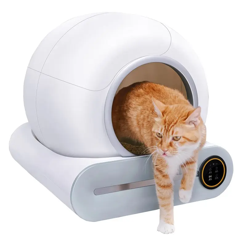 Inodoro automático grande con Control remoto por aplicación para gatos, caja de arena para gatos con Monitor de salud inteligente, autolimpieza