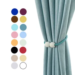 Tiebacks cortina magnética colorida, venda quente de cortina magnética com pérolas, acessórios de cortina