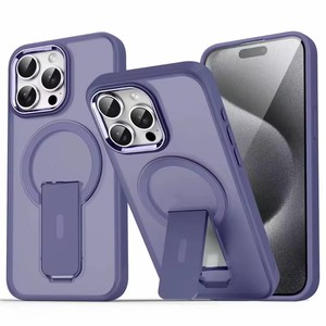 2024 nouveau luxe magnétique mat téléphone étui pour iphone 11 <span class=keywords><strong>12</strong></span> 13 14 15 16 pro max Plus support de Table support housse de protection - Product Image 6