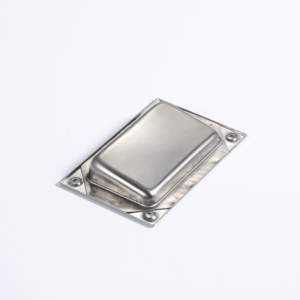 Poignée encastrée rectangulaire pour <span class=keywords><strong>porte</strong></span> <span class=keywords><strong>coulissante</strong></span>, poignées <span class=keywords><strong>de</strong></span> tiroir encastrées en acier inoxydable nickel brossé avec vis - Product Image 3