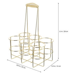 Étagère à bière, organisateur de bouteilles, boîte de rangement, panier de transport, étagère <span class=keywords><strong>en</strong></span> métal, porte-bouteilles d'eau, sac à main - Product Image 6