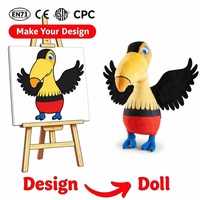 Jouets en peluche personnalisés pour animaux de compagnie Kiki Bird, OEM, durables, certifiés CE CPC EN71, doublure en maille, emballage personnalisé, vente en gros